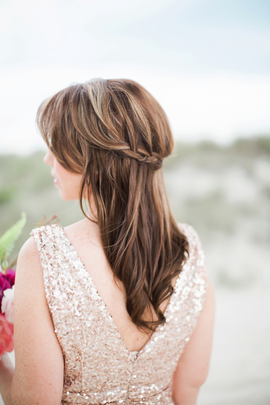 Chic Yellow & Pink Beach Wedding Ideas via TheELD.com