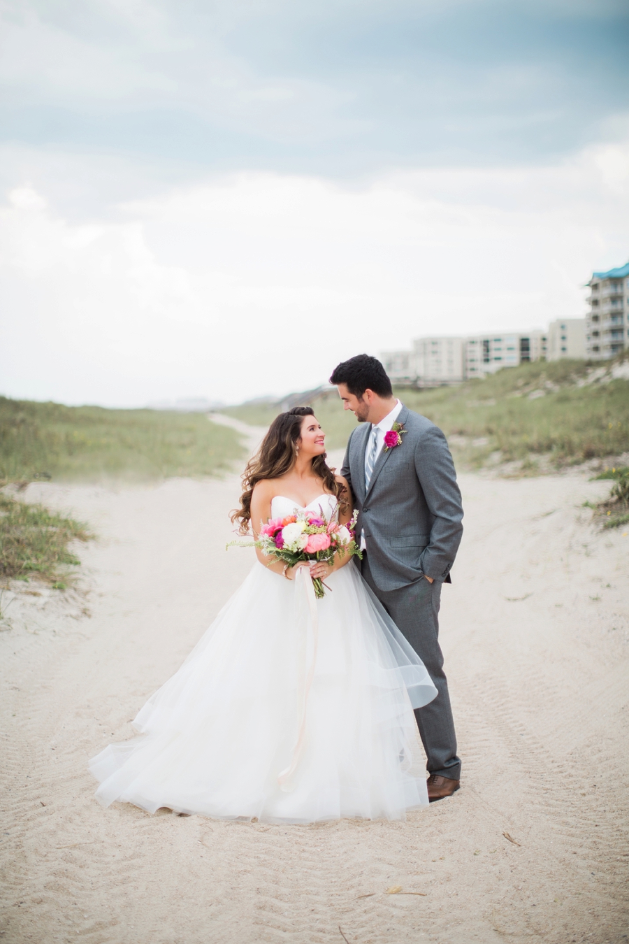 Chic Yellow & Pink Beach Wedding Ideas via TheELD.com