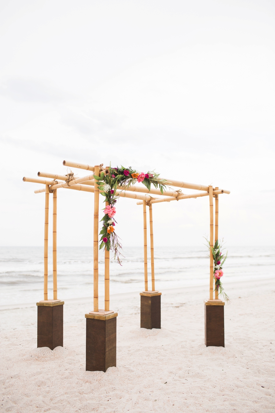 Chic Yellow & Pink Beach Wedding Ideas via TheELD.com