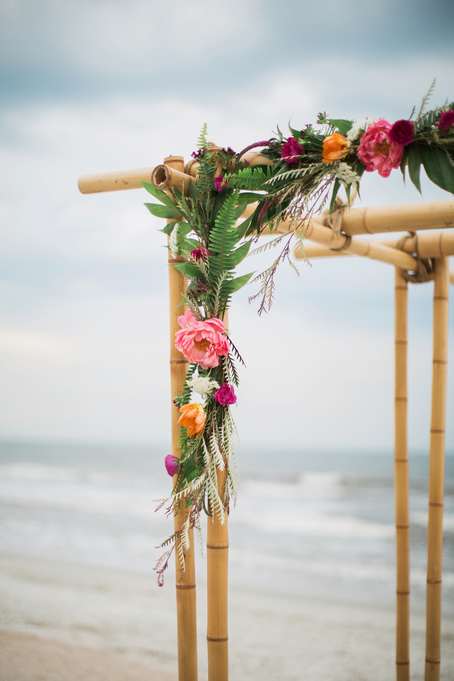 Chic Yellow & Pink Beach Wedding Ideas via TheELD.com