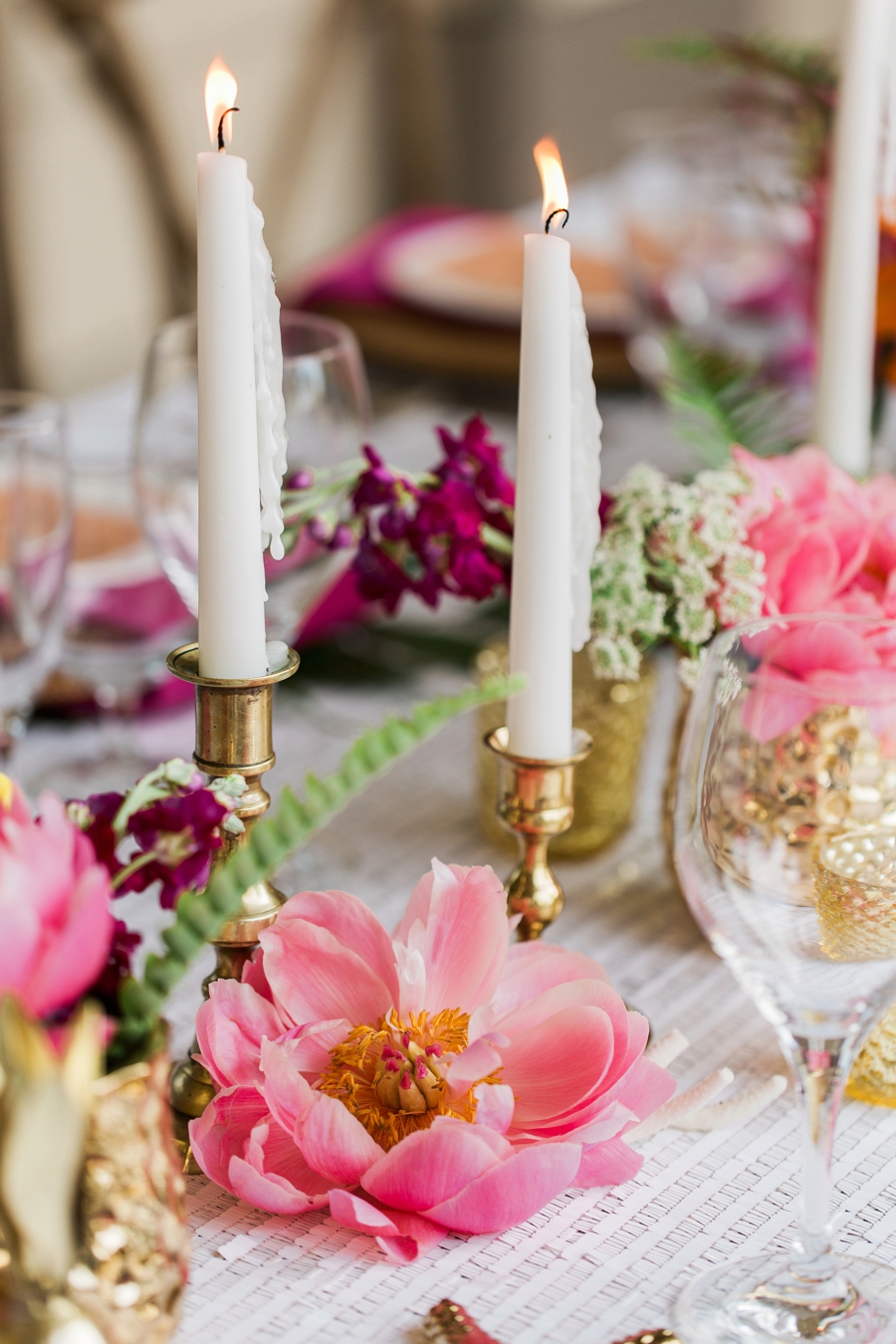 Chic Yellow & Pink Beach Wedding Ideas via TheELD.com