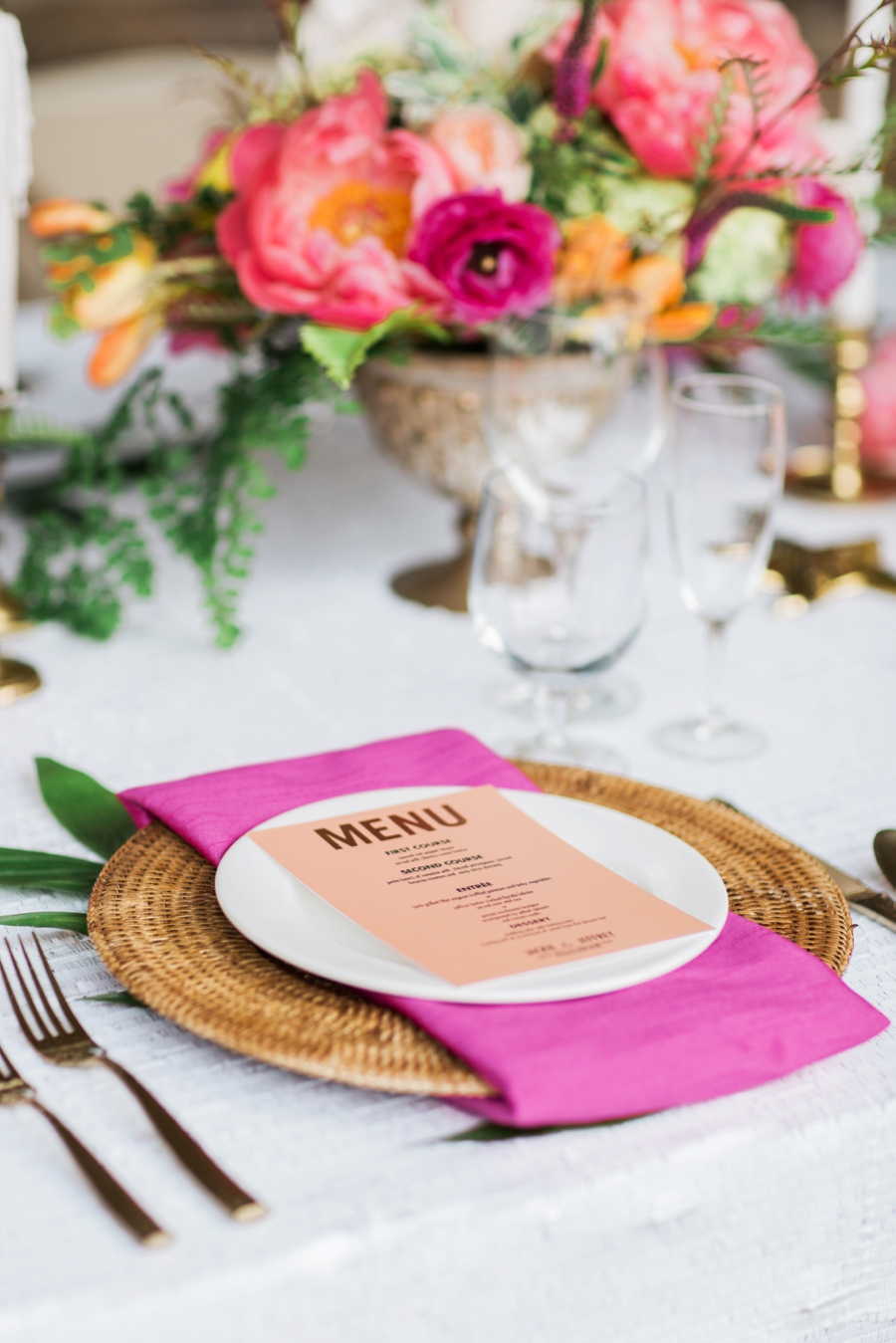 Chic Yellow & Pink Beach Wedding Ideas via TheELD.com