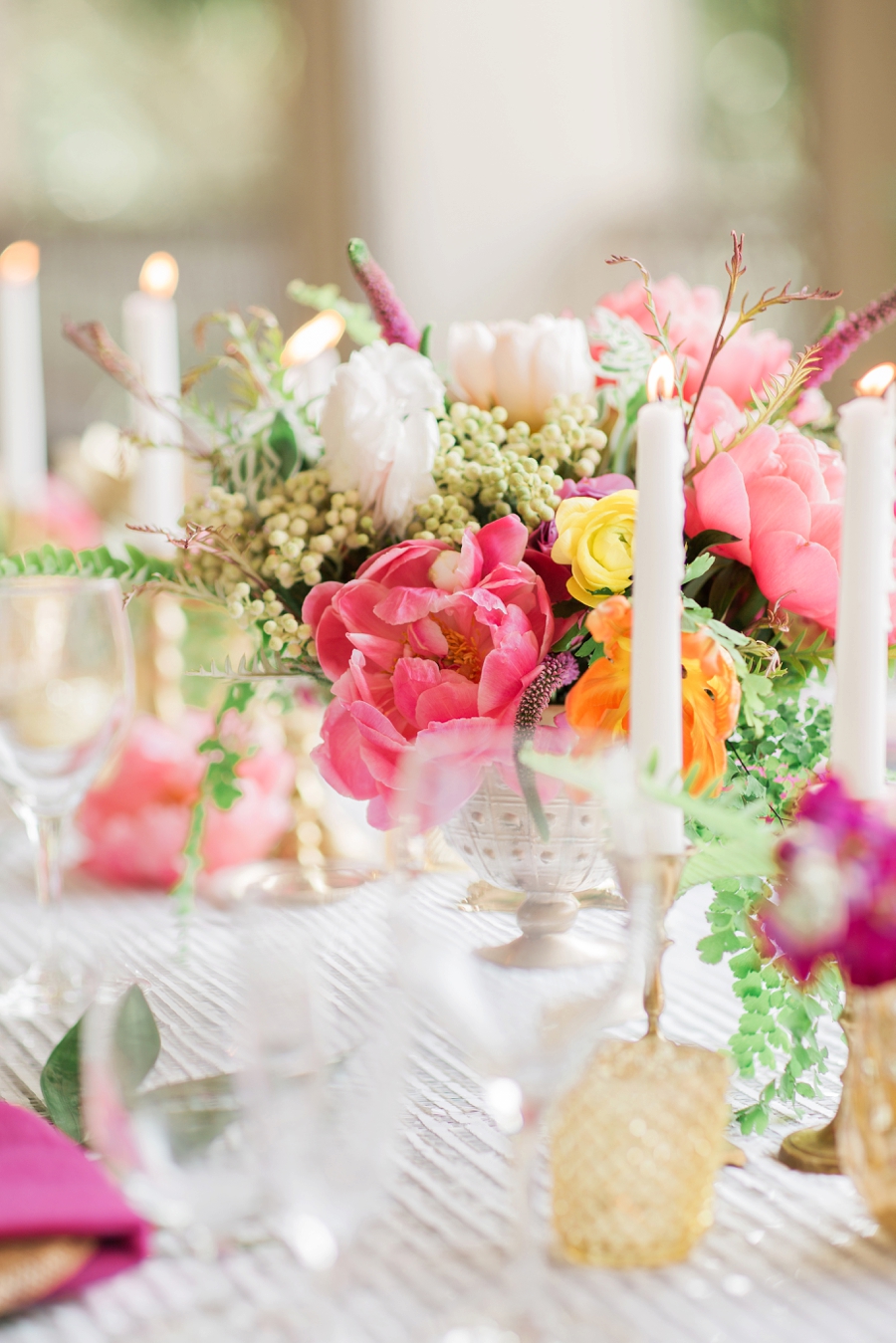 Chic Yellow & Pink Beach Wedding Ideas via TheELD.com