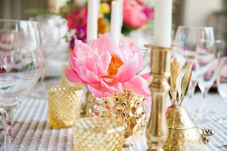 Chic Yellow & Pink Beach Wedding Ideas via TheELD.com