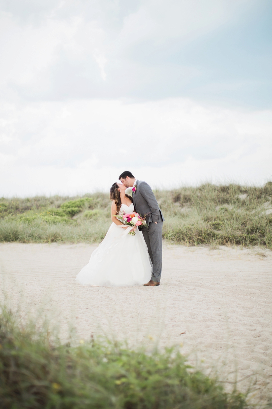 Chic Yellow & Pink Beach Wedding Ideas via TheELD.com