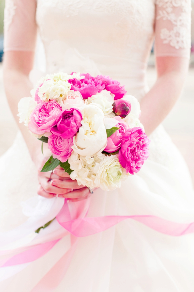 An Elegant Pink Virginia Wedding via TheELD.com