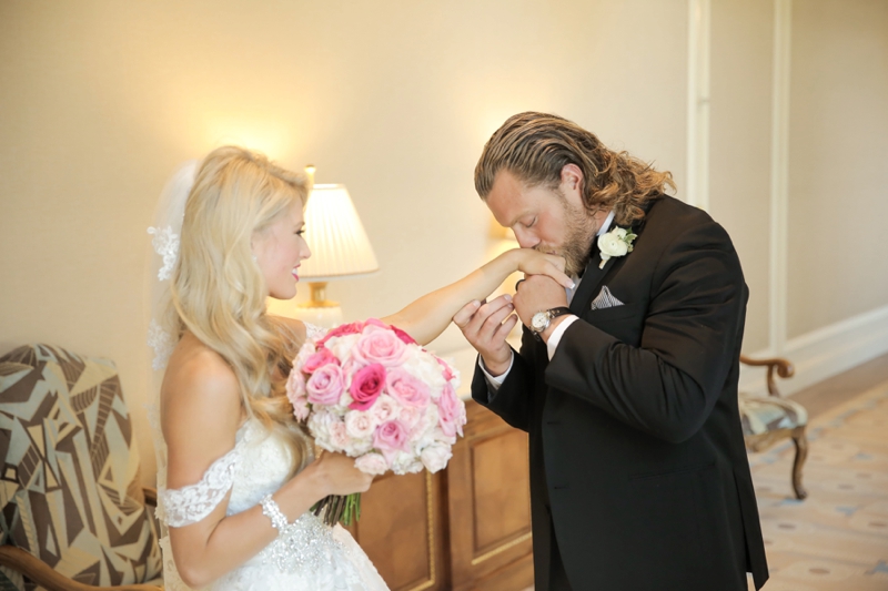 Elegant Pink & White Salt Lake City Wedding via TheELD.com