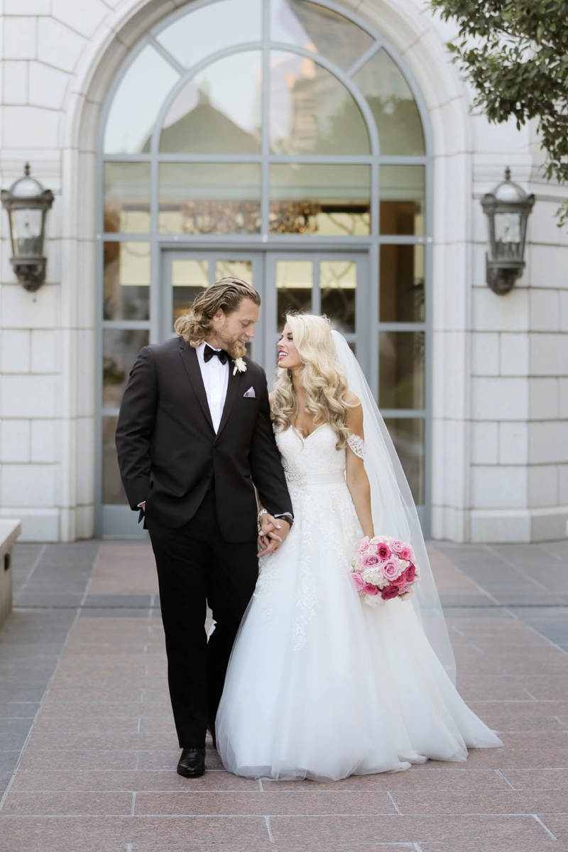 Elegant Pink & White Salt Lake City Wedding via TheELD.com
