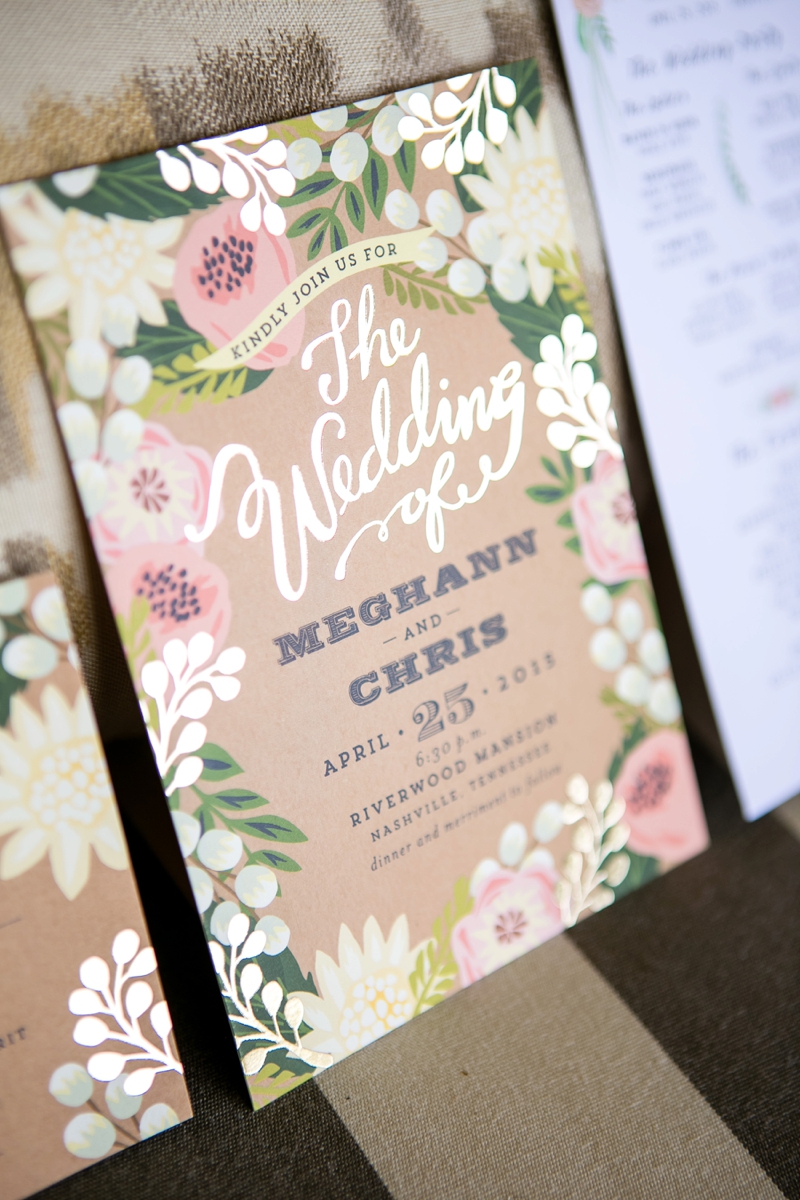 Pink and Gold Garden Wedding In Nashville via TheELD.com