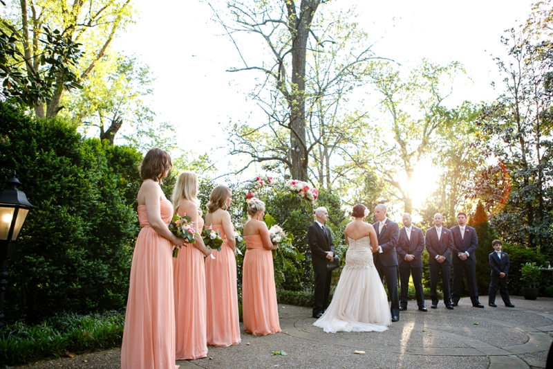 Pink and Gold Garden Wedding In Nashville via TheELD.com