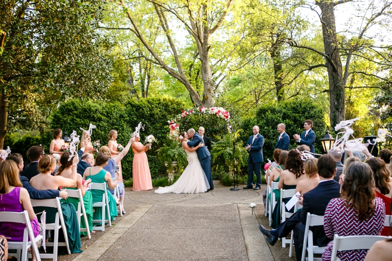 Pink and Gold Garden Wedding In Nashville via TheELD.com
