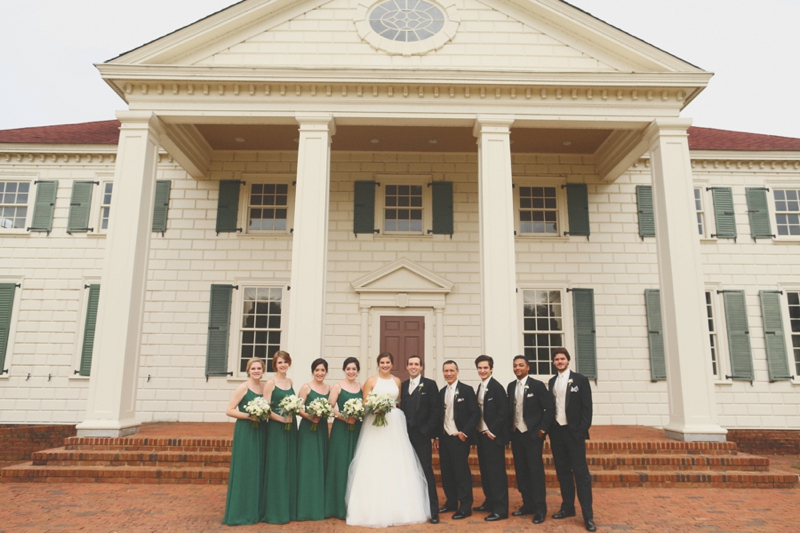 Classic Green & White Alabama Wedding via TheELD.com