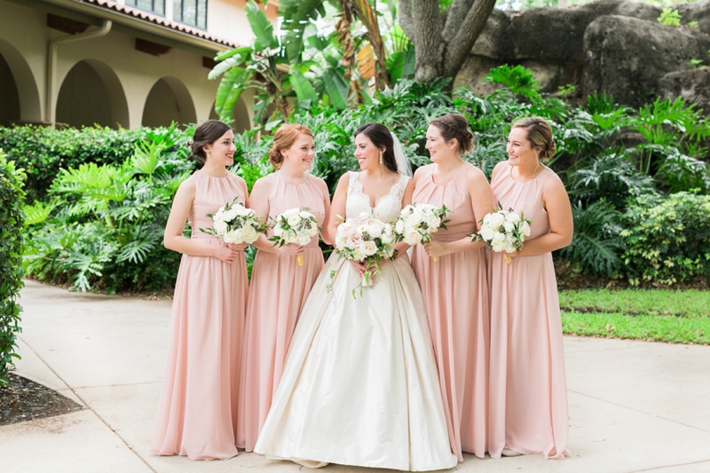 Elegant Champagne & Blush Orlando Wedding via TheELD.com