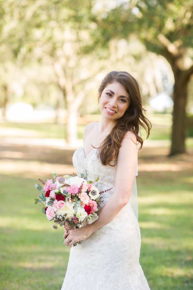 Elegant Pink & Red Wine Themed Wedding via TheELD.com