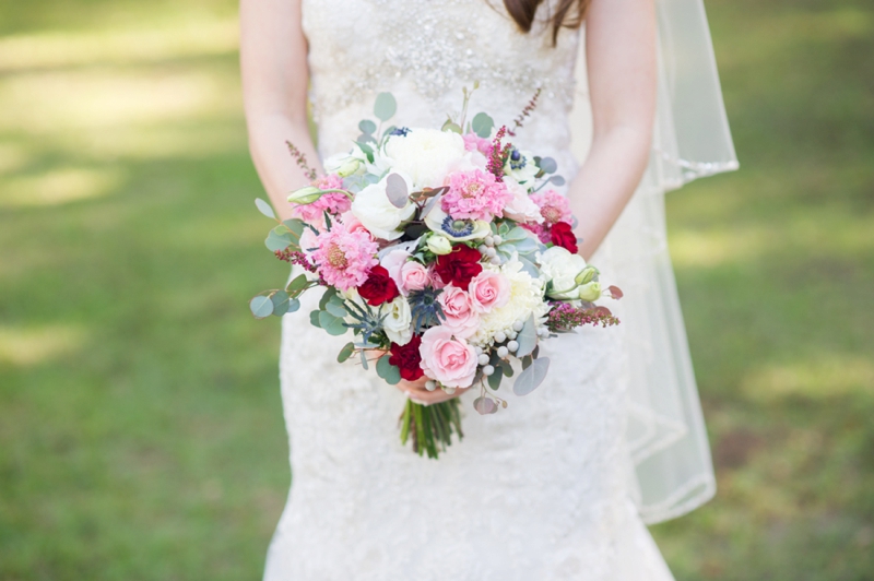 Elegant Pink & Red Wine Themed Wedding via TheELD.com