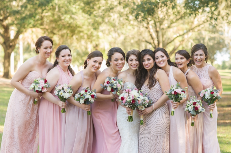 Elegant Pink & Red Wine Themed Wedding via TheELD.com