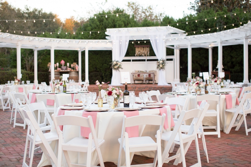 Elegant Pink & Red Wine Themed Wedding via TheELD.com