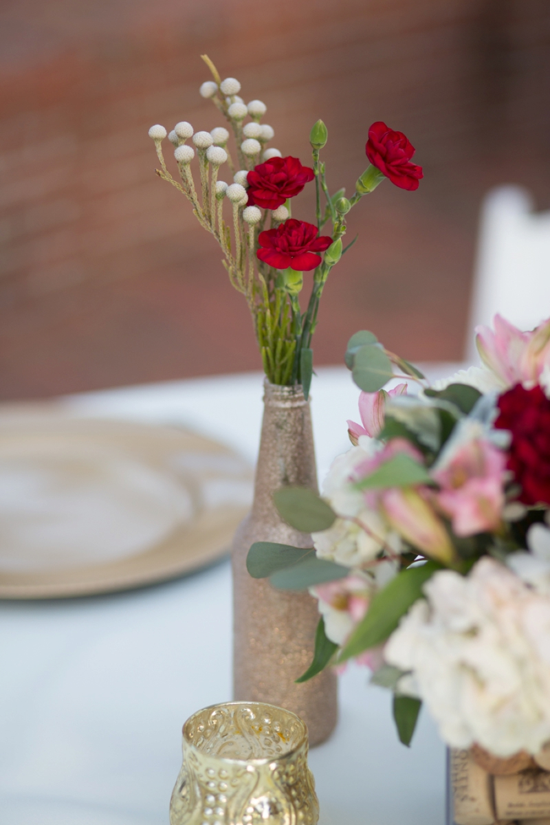Elegant Pink & Red Wine Themed Wedding via TheELD.com