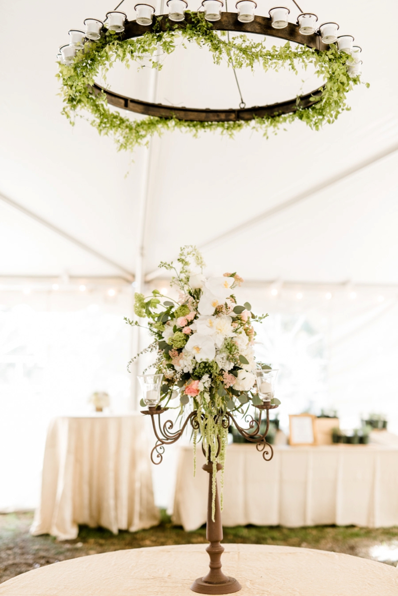 Romantic Champagne & Blush Farm Wedding via TheELD.com