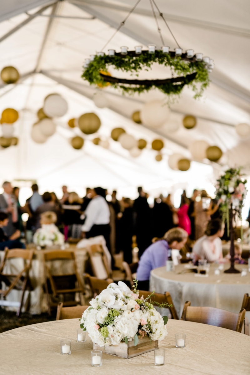 Romantic Champagne & Blush Farm Wedding via TheELD.com