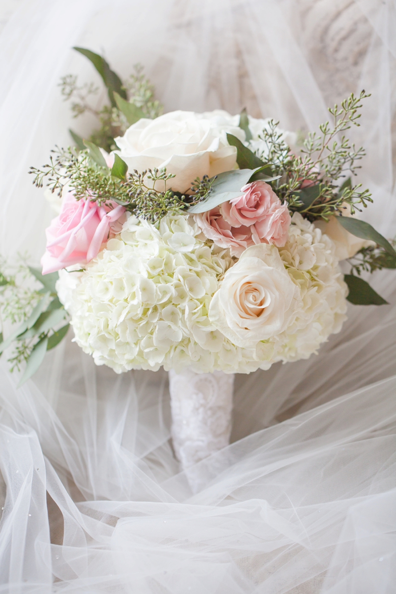 Elegant Pink & Gray North Carolina Wedding via TheELD.com