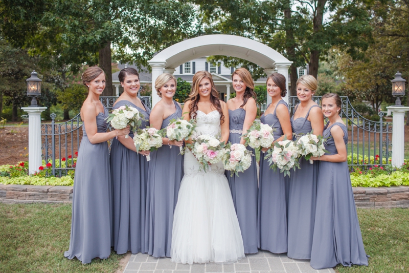 Elegant Pink & Gray North Carolina Wedding via TheELD.com