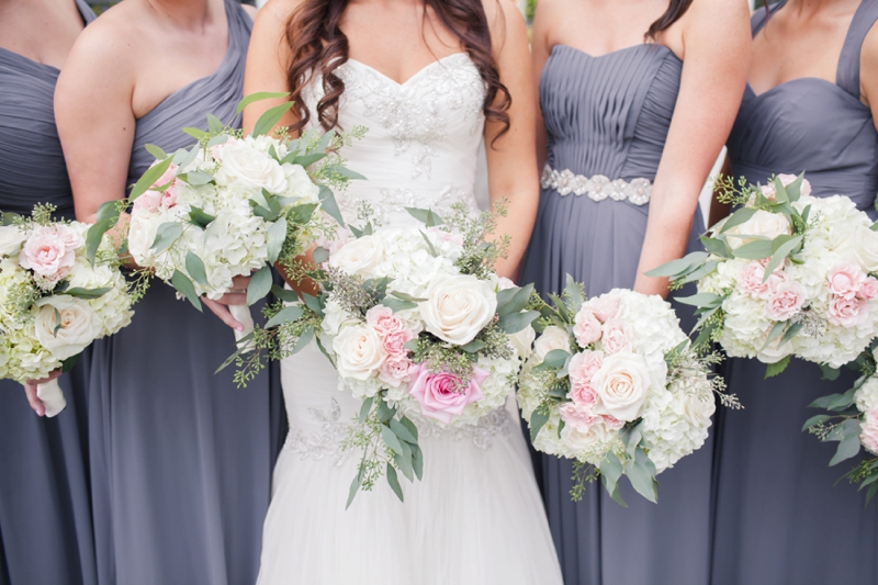 Elegant Pink & Gray North Carolina Wedding via TheELD.com