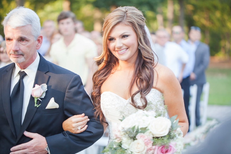 Elegant Pink & Gray North Carolina Wedding via TheELD.com