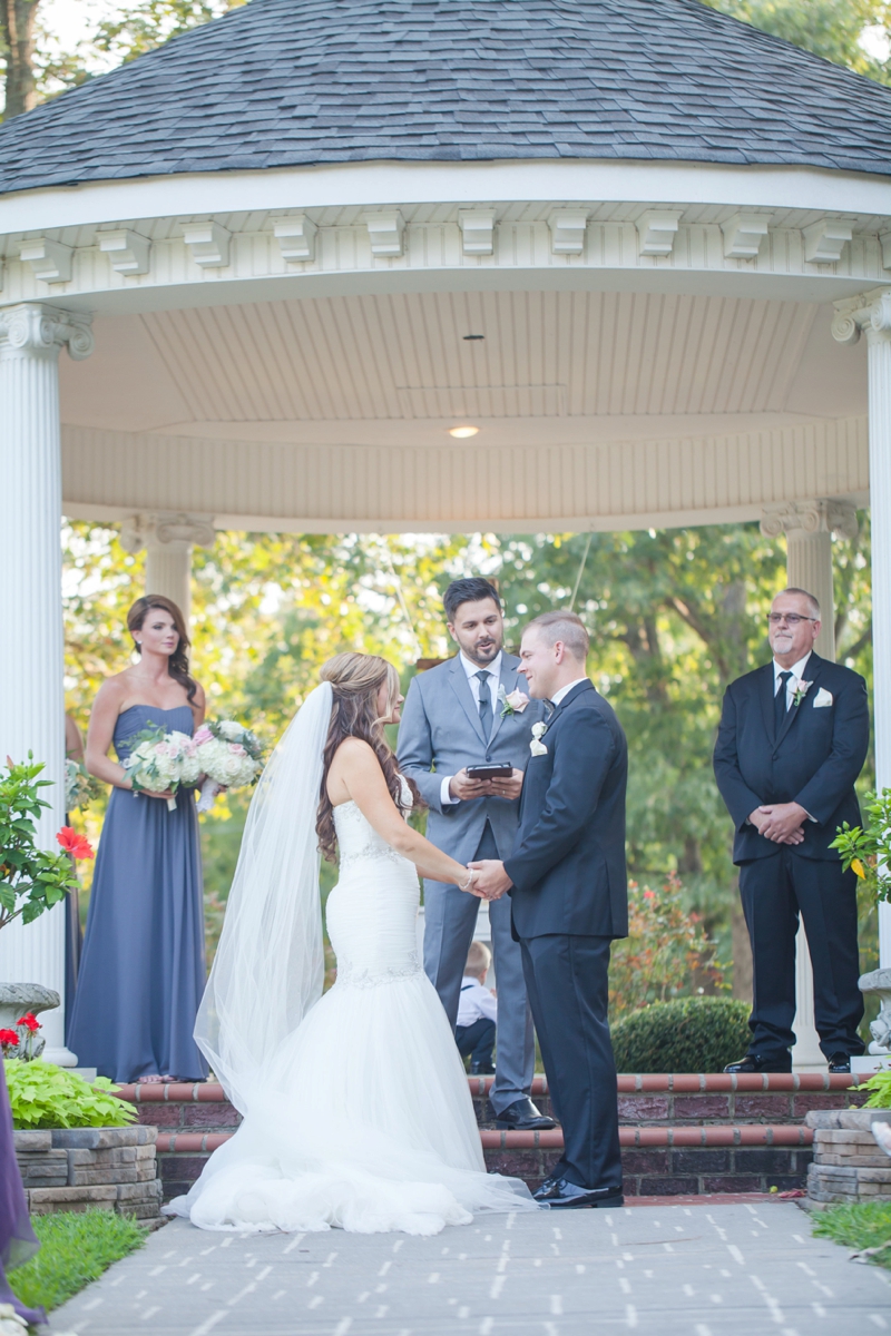 Elegant Pink & Gray North Carolina Wedding via TheELD.com