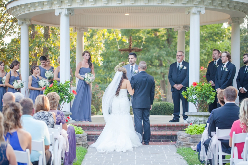 Elegant Pink & Gray North Carolina Wedding via TheELD.com