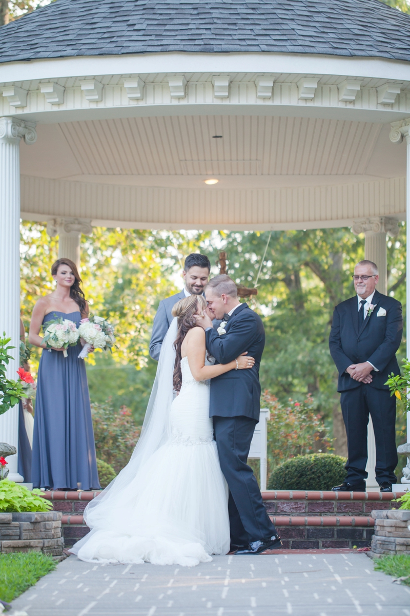 Elegant Pink & Gray North Carolina Wedding via TheELD.com