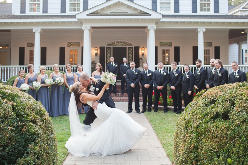 Elegant Pink & Gray North Carolina Wedding via TheELD.com