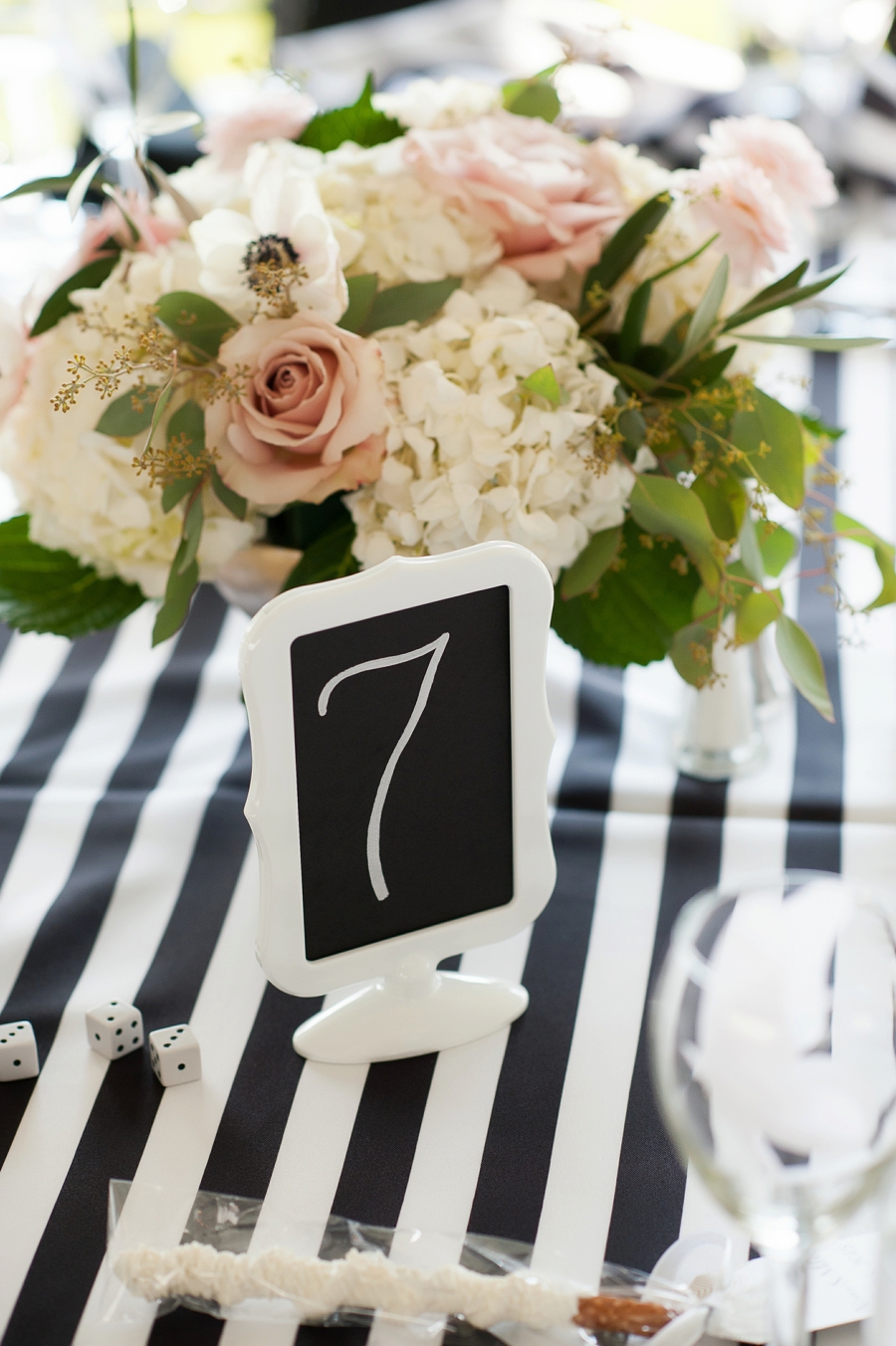 Glamorous Black & White Backyard Wedding via TheELD.com