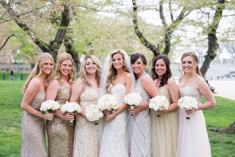 An Elegant Blush & Gold DC Wedding via TheELD.com