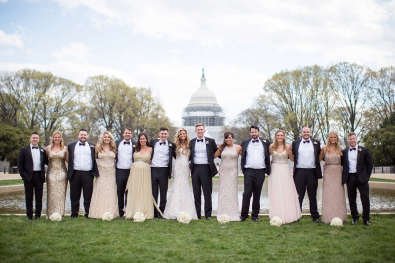 An Elegant Blush & Gold DC Wedding via TheELD.com