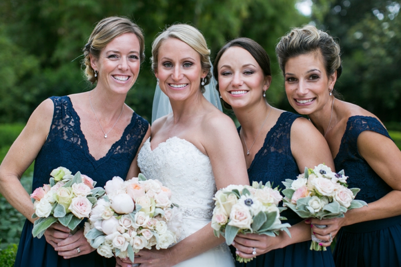 Pink & Navy Vintage Rustic Backyard Wedding via TheELD.com