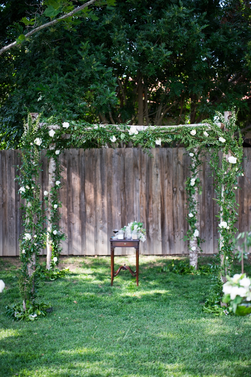 Pink & Navy Vintage Rustic Backyard Wedding via TheELD.com