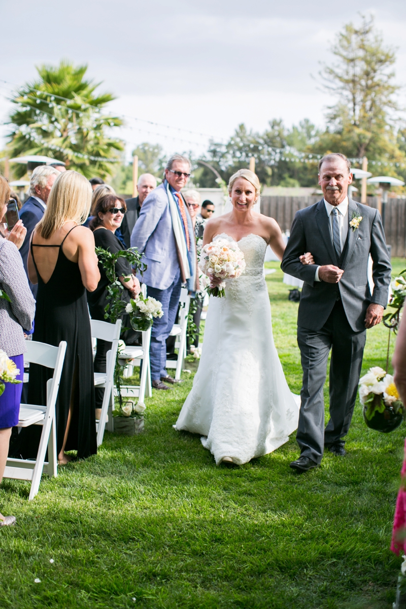 Pink & Navy Vintage Rustic Backyard Wedding via TheELD.com