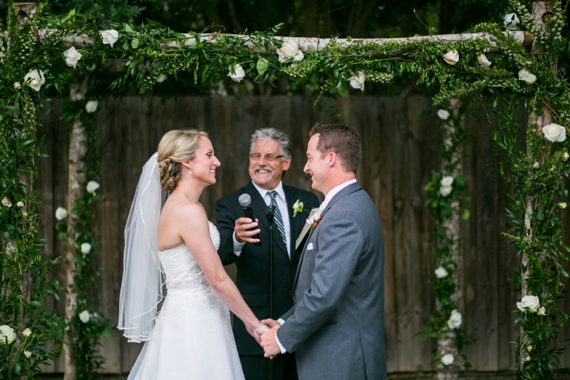 Pink & Navy Vintage Rustic Backyard Wedding via TheELD.com