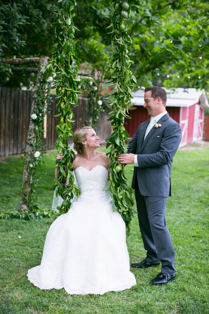 Pink & Navy Vintage Rustic Backyard Wedding via TheELD.com