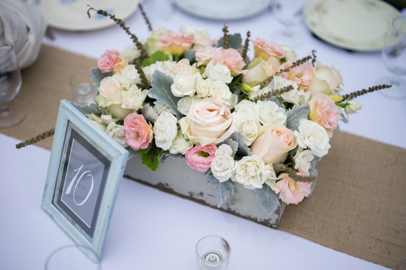 Pink & Navy Vintage Rustic Backyard Wedding via TheELD.com