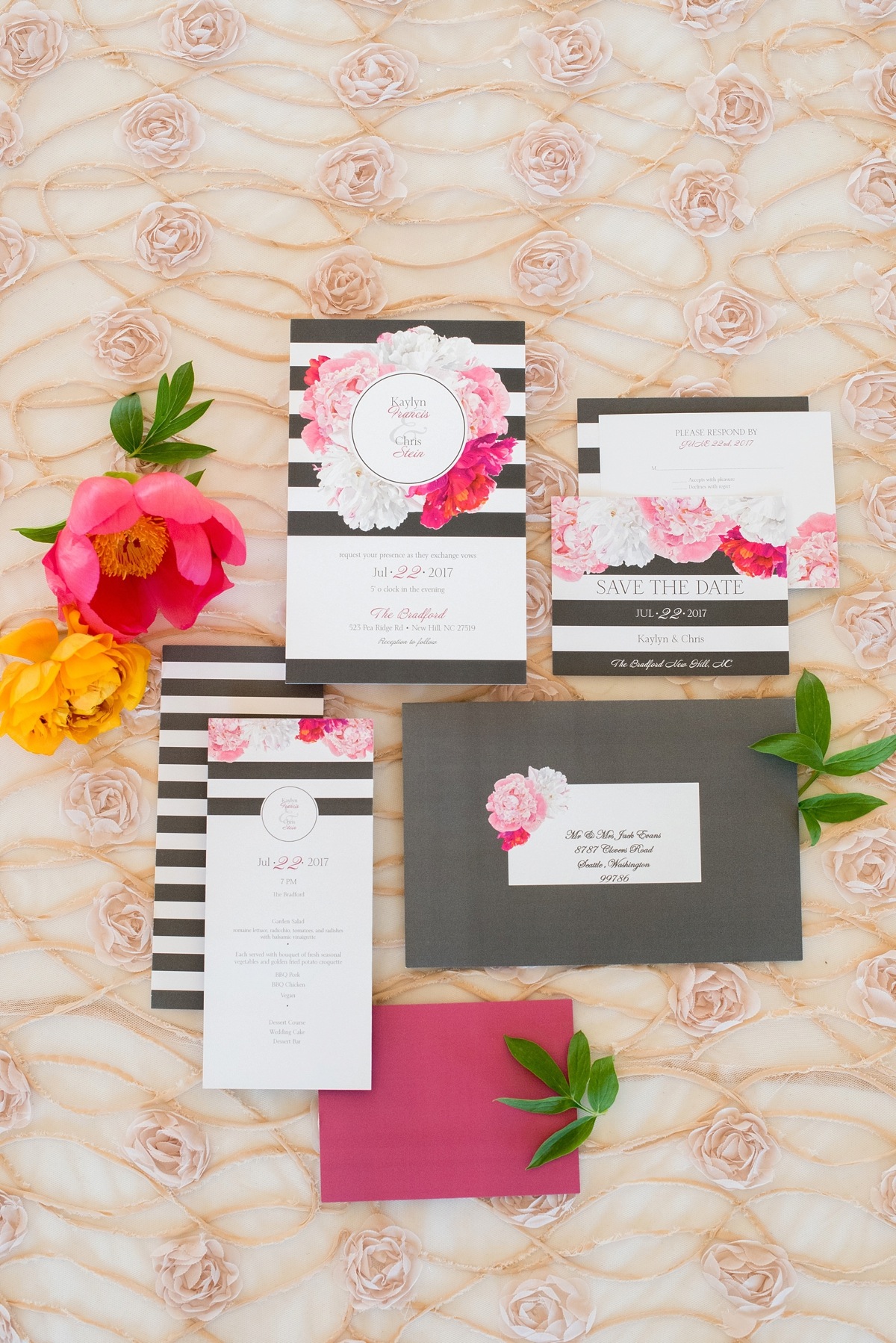 Pink & Yellow Vintage Modern Wedding Ideas via TheELD.com