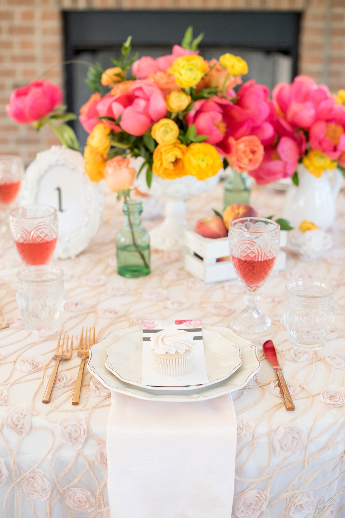 Pink & Yellow Vintage Modern Wedding Ideas via TheELD.com