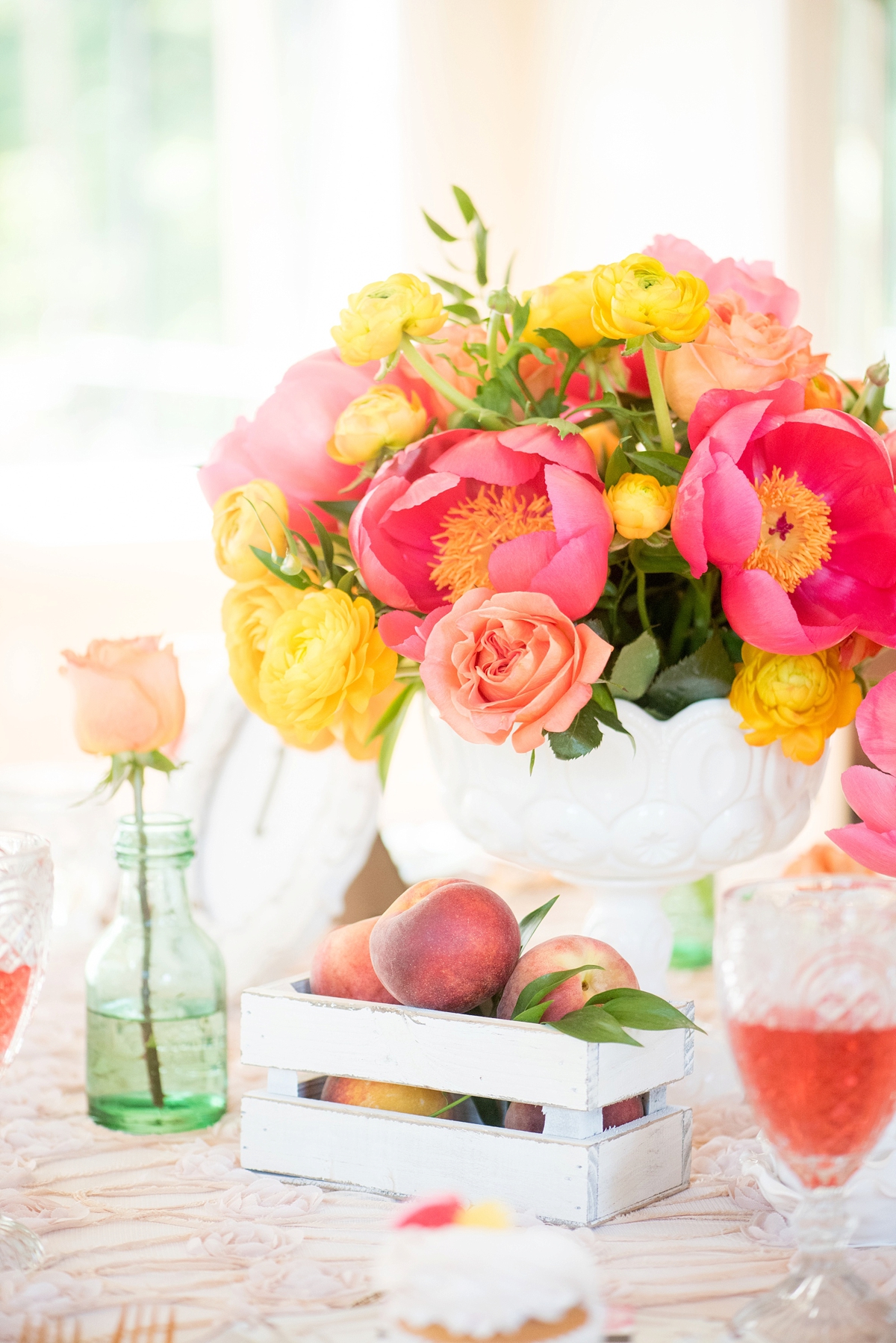 Pink & Yellow Vintage Modern Wedding Ideas via TheELD.com