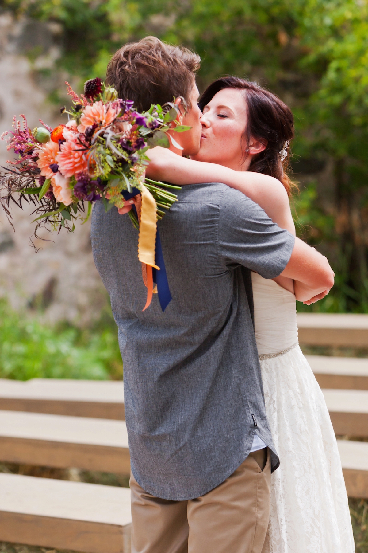 A Colorful Rustic Farm Wedding via TheELD.com