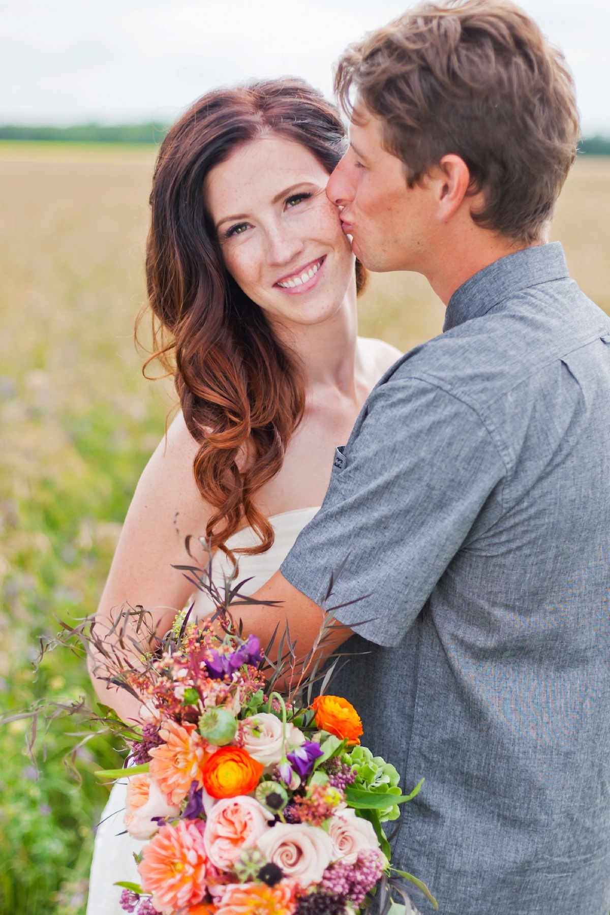 A Colorful Rustic Farm Wedding via TheELD.com