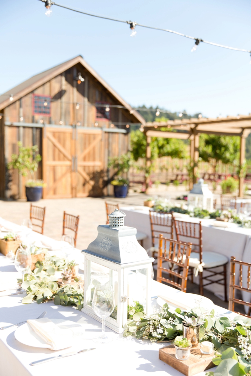 Organic Green & White California Winery Wedding via TheELD.com