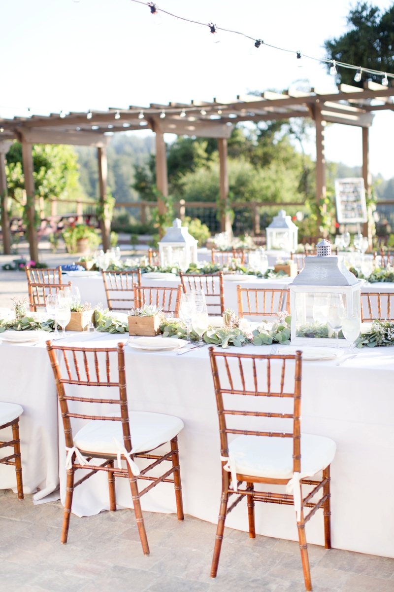 Organic Green & White California Winery Wedding via TheELD.com