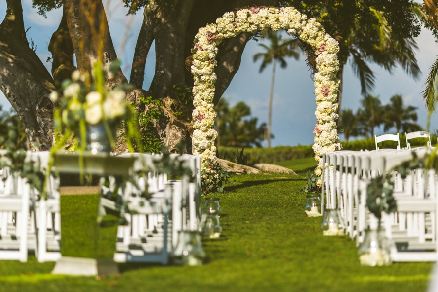 Aqua & White Oceanside Florida Wedding via TheELD.com