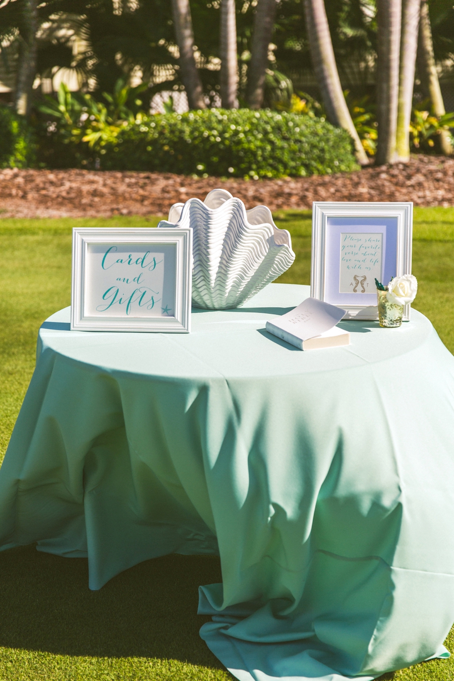 Aqua & White Oceanside Florida Wedding via TheELD.com